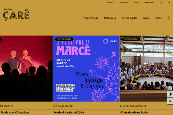 Site Instituto Çarê